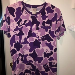 purple camouflage ripndip t-shirt